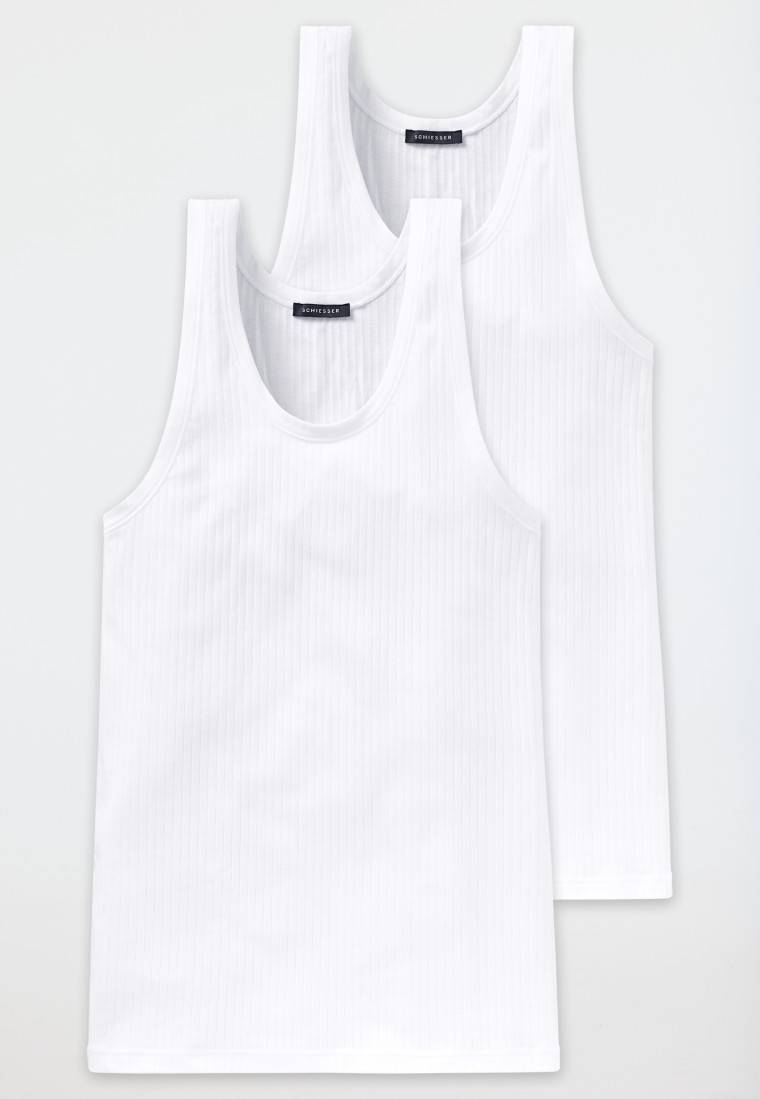 Schiesser Unterhemden 2er-Pack weiß - Authentic Blitzangebot