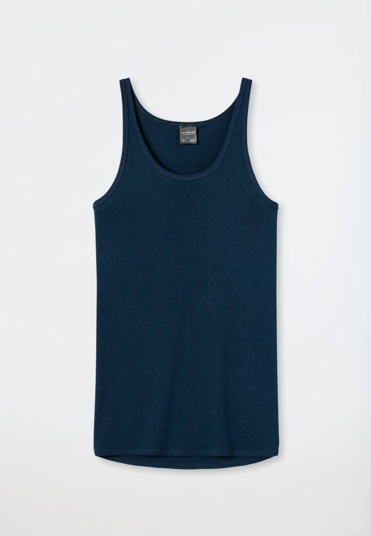 Schiesser Unterhemd Feinripp navyblau - Original Feinripp Große Rabatte