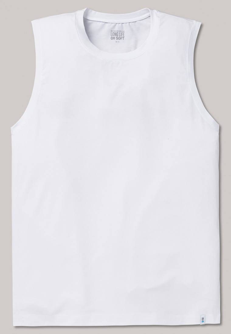 Schiesser Tank Top modische Schnittform weiß - Long Life Soft Neuheiten
