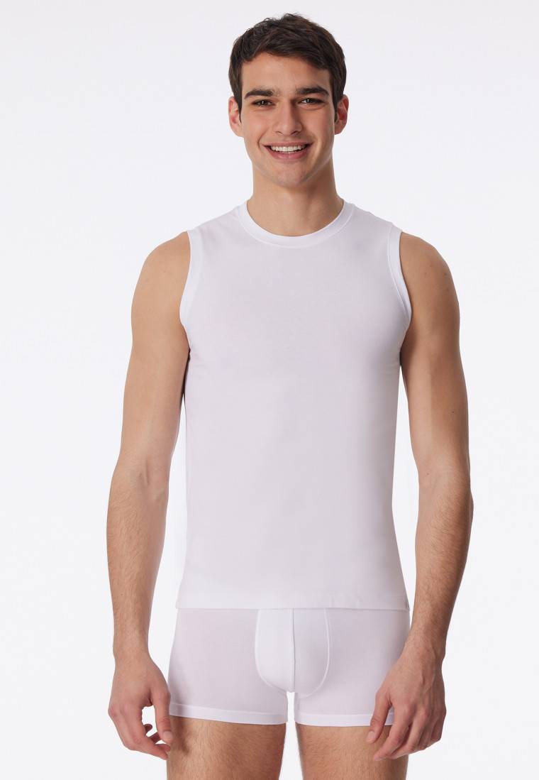 Schiesser Tank Top modische Schnittform weiß - Long Life Soft Kauf eins, bekomm eins gratis