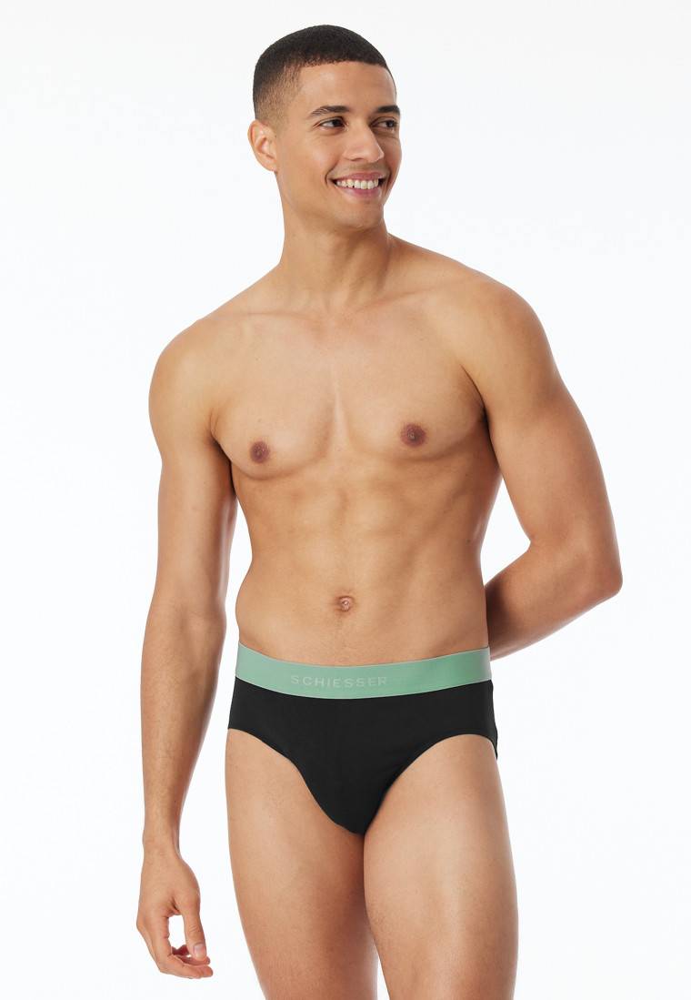 Schiesser Rio-Slips 3er-Pack Organic Cotton Webgummibund mehrfarbig - 95/5