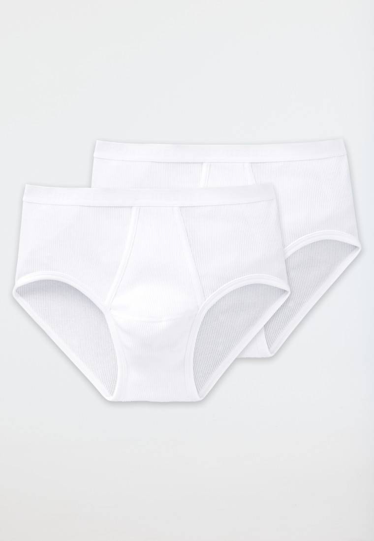 Schiesser Sportslips 2er-Pack mit Eingriff Doppelripp weiß - Original Classics VIP-Rabatte