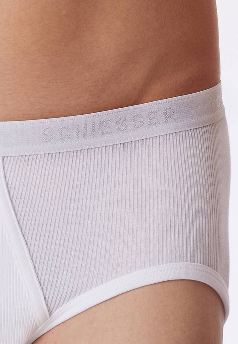 Schiesser Sportslips 2er-Pack mit Eingriff Doppelripp weiß - Original Classics VIP-Rabatte