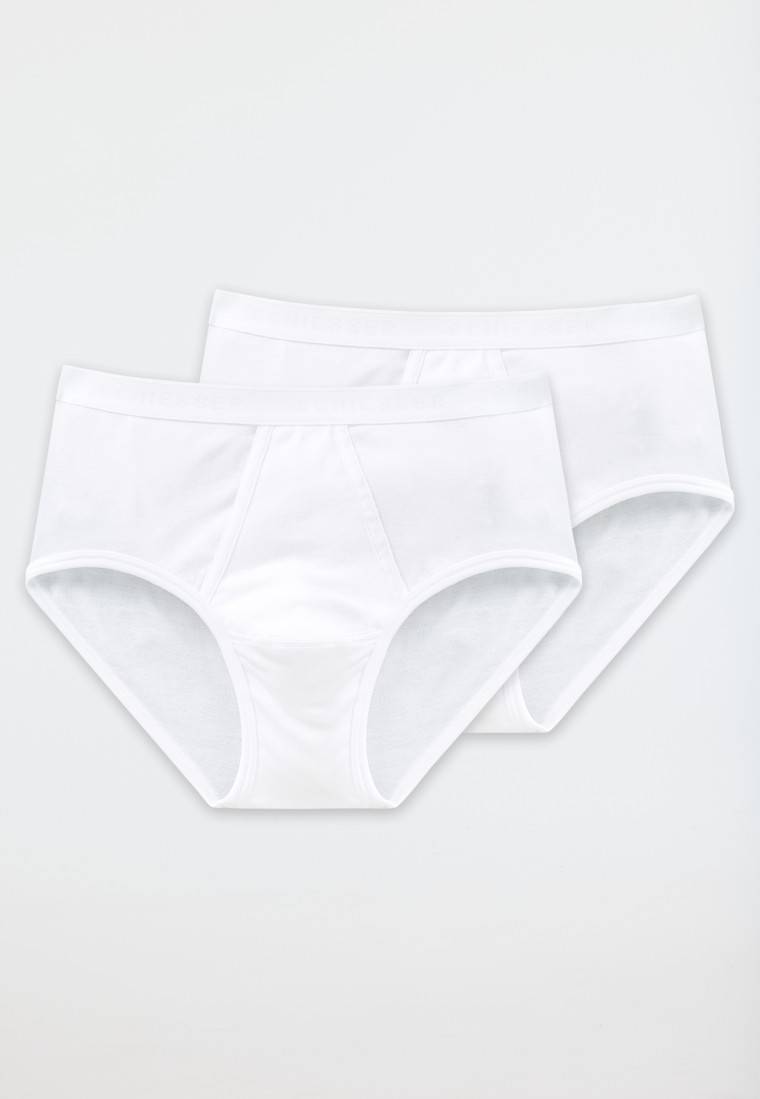 Schiesser Sportslips 2er-Pack mit Eingriff Feinripp weiß - Original Feinripp Begrenzte Freigabe