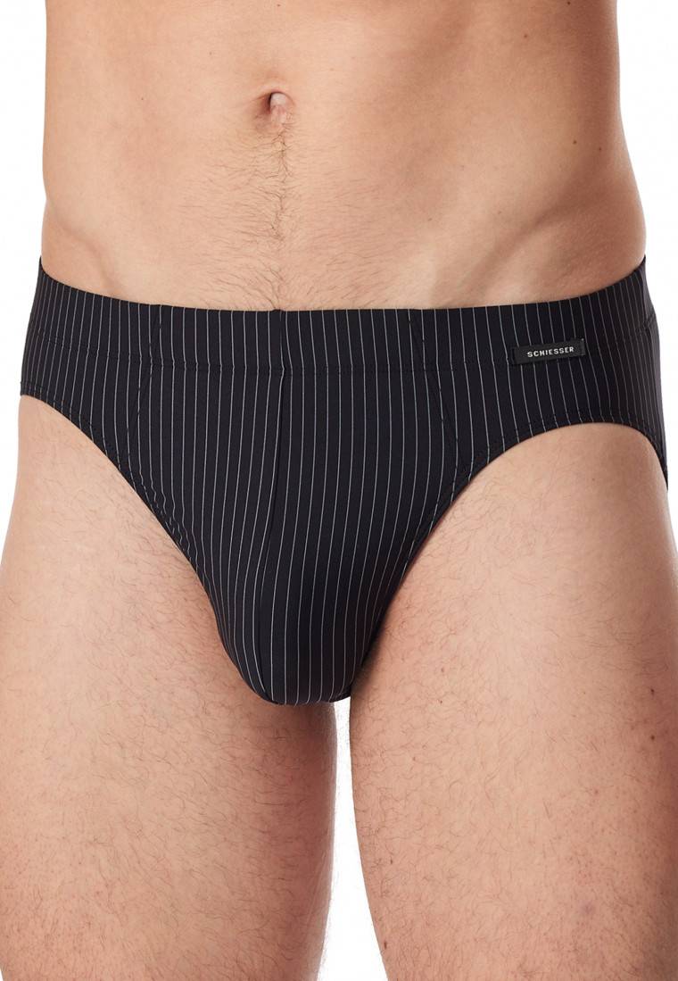 Schiesser Rio-Slip schwarz gestreift - Pure Micro Vierteljährliche Förderung