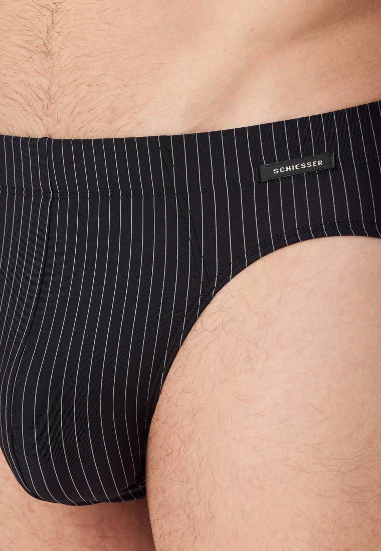 Schiesser Rio-Slip schwarz gestreift - Pure Micro Vierteljährliche Förderung