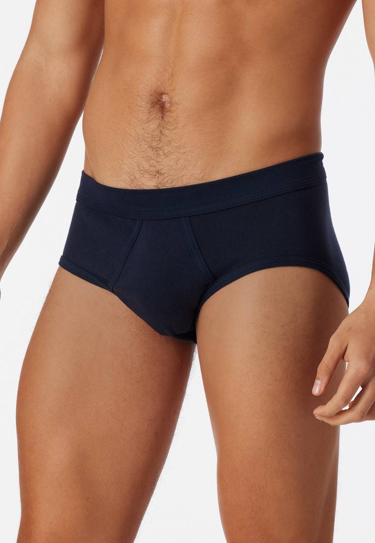 Schiesser Sportslips 2er Pack mit Eingriff navy - Essentials Feinripp 50% Rabatt mit kostenlosem Versand