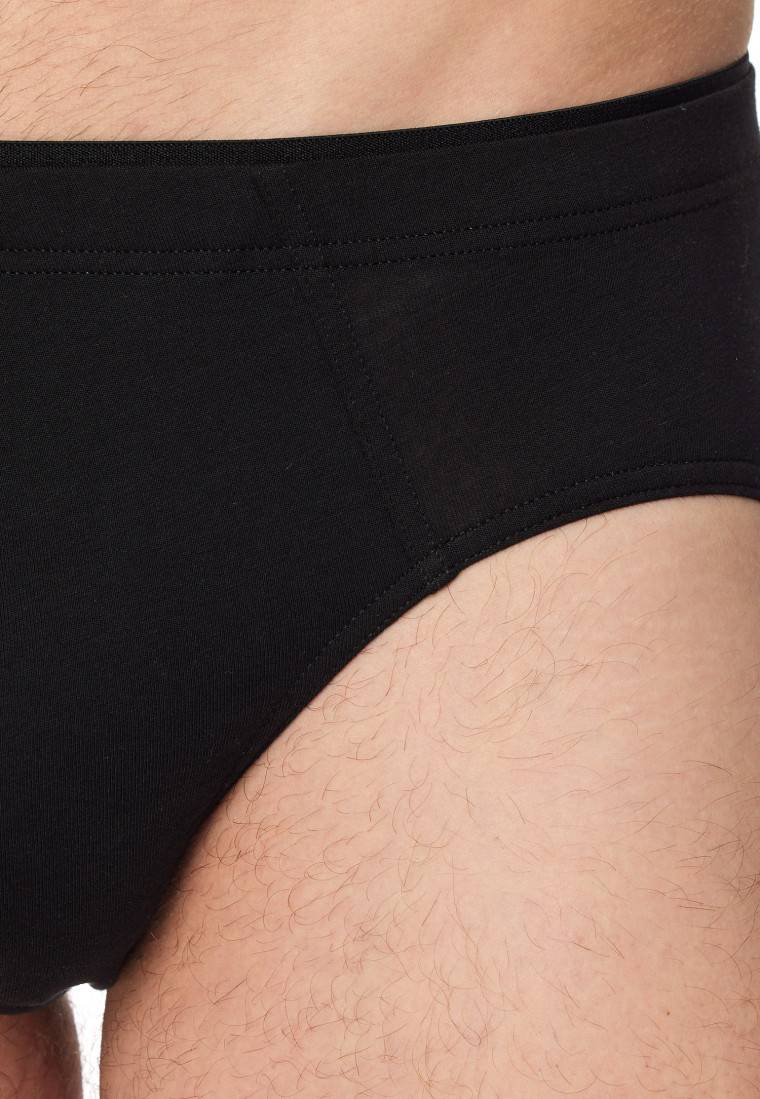Schiesser Minislip schwarz - Premium Cotton Fabrikladen