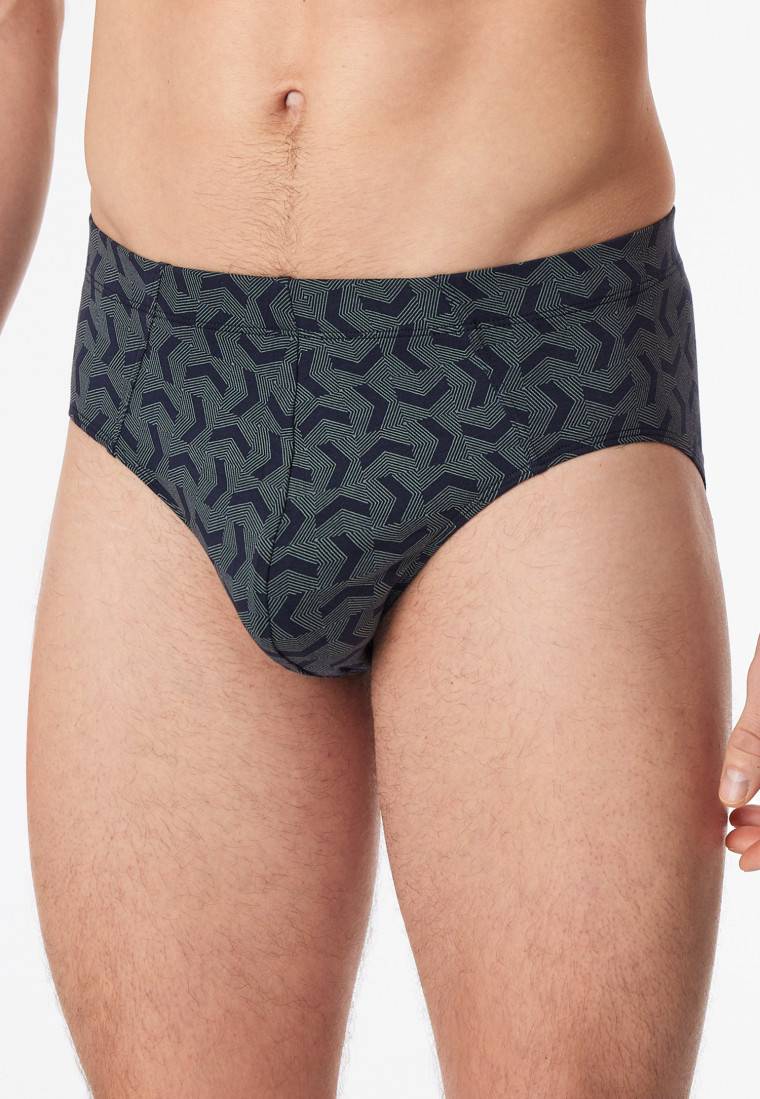 Schiesser Supermini 3er-Pack Organic Cotton dunkelblau gemustert - 95/5 Rabatte dieses Monats