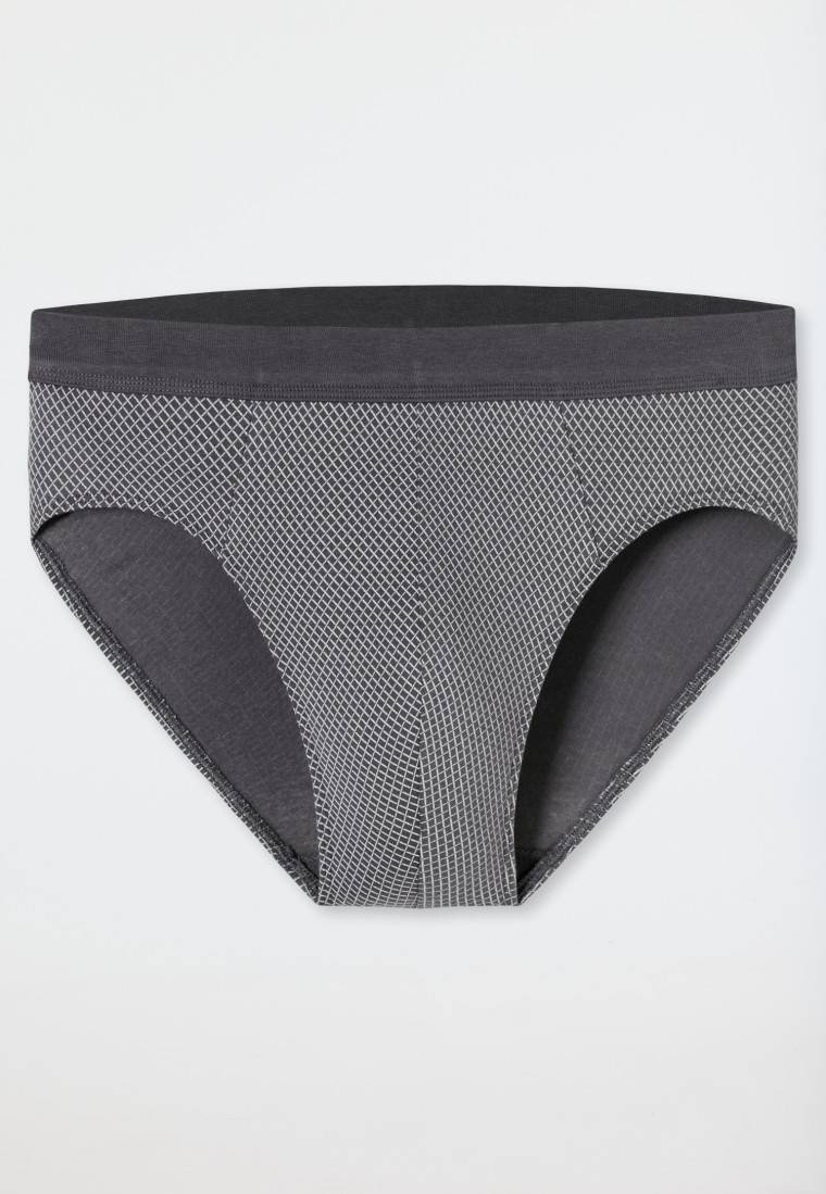 Schiesser Minislip Organic Cotton gemustert anthrazit - Comfort Fit Online