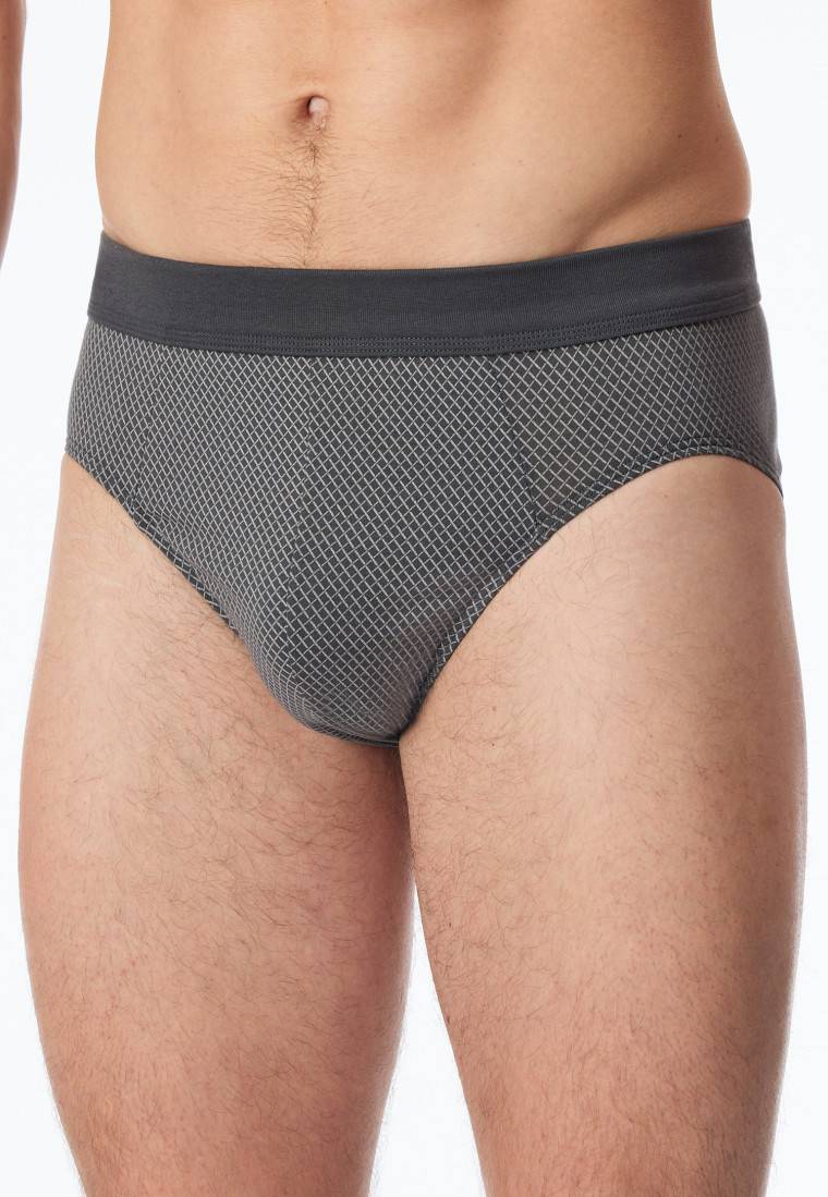 Schiesser Minislip Organic Cotton gemustert anthrazit - Comfort Fit Online