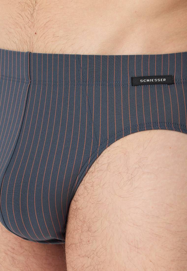 Schiesser Supermini Micro-Qualität Nadelstreifen jeansblau - Pure Micro Angebote