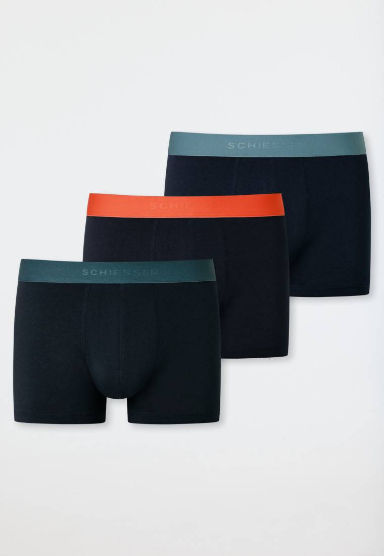 Schiesser Shorts 3er-Pack Organic Cotton Webgummibund mehrfarbig - 95/5 Kostenloser Versand
