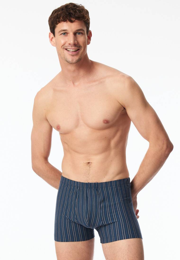 Schiesser Shorts 3er-Pack Organic Cotton uni/geringelt mehrfarbig - 95/5