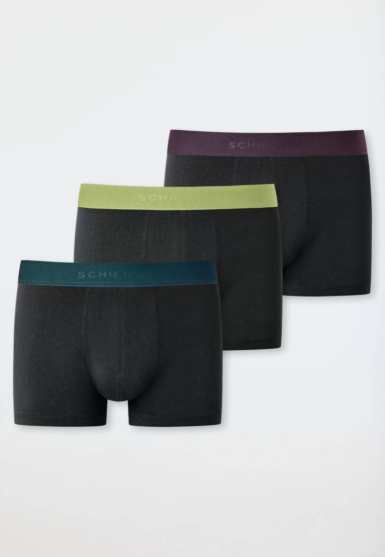 Schiesser Shorts 3er-Pack Organic Cotton Webgummibund mehrfarbig - 95/5 Günstig kaufen