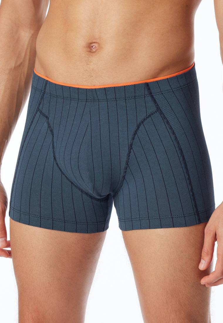 Schiesser Shorts Organic Cotton gestreift blaugrau - 95/5 Großer Ausverkauf