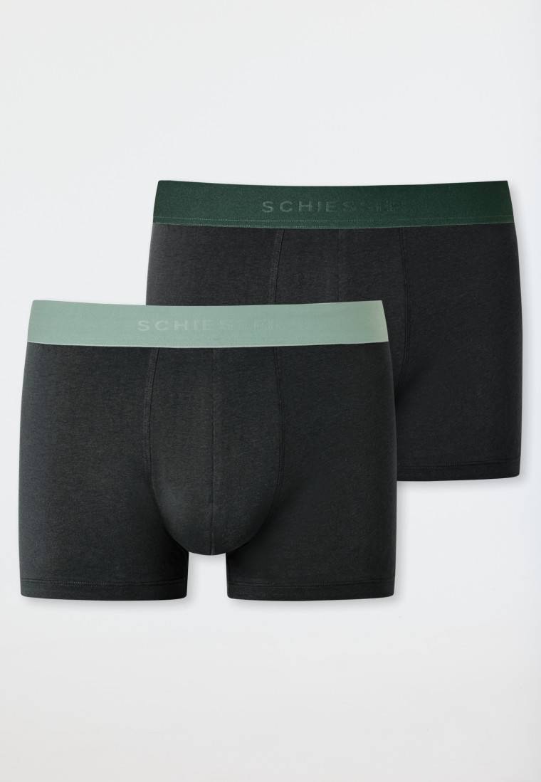 Schiesser Long-Shorts 2er-Pack Organic Cotton Webgummibund mehrfarbig - 95/5 Flash Sale