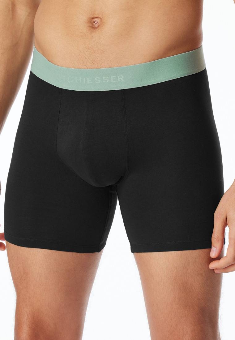 Schiesser Long-Shorts 2er-Pack Organic Cotton Webgummibund mehrfarbig - 95/5 Flash Sale