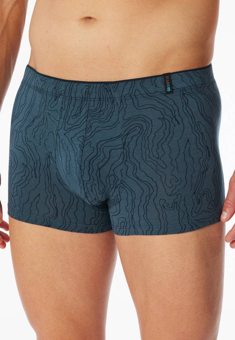 Schiesser Shorts Modal gemustert dunkelblau - Long Life Soft Exklusivangebot