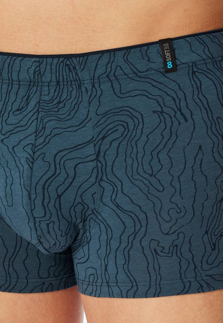 Schiesser Shorts Modal gemustert dunkelblau - Long Life Soft Exklusivangebot