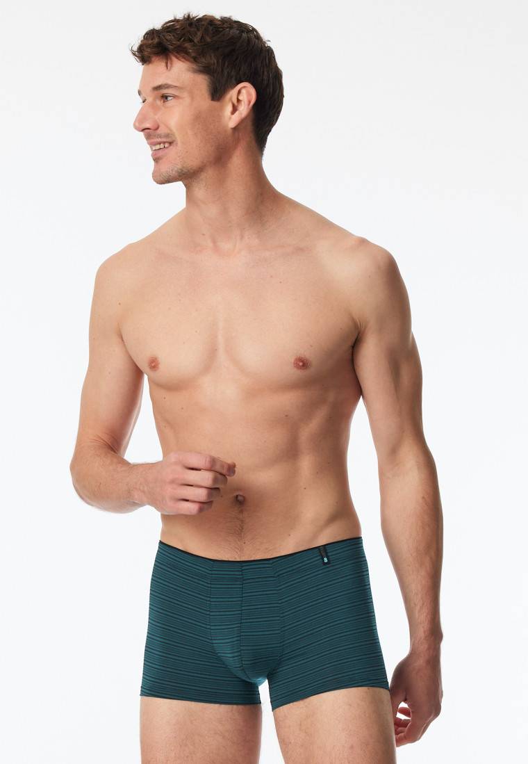 Schiesser Shorts Modal Streifen petrol - Long Life Soft
