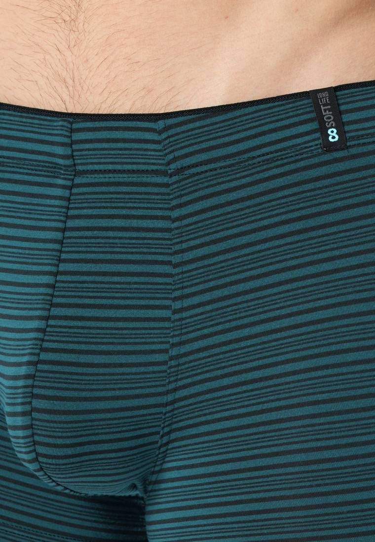 Schiesser Shorts Modal Streifen petrol - Long Life Soft Saisonschlussverkauf