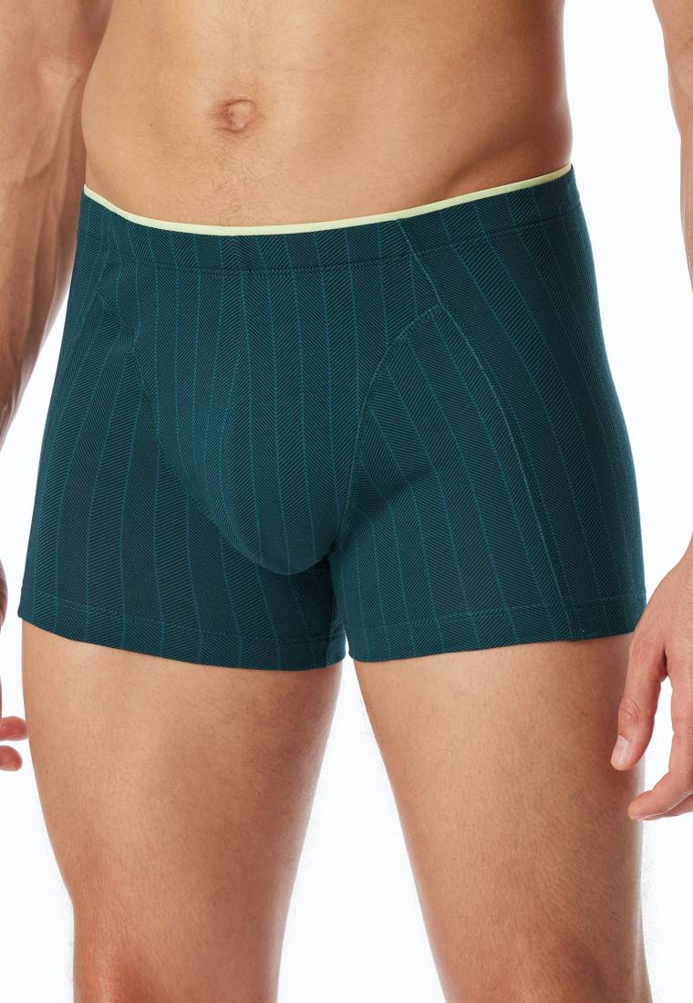 Schiesser Shorts Organic Cotton gestreift petrol - 95/5 Muttertagsangebot
