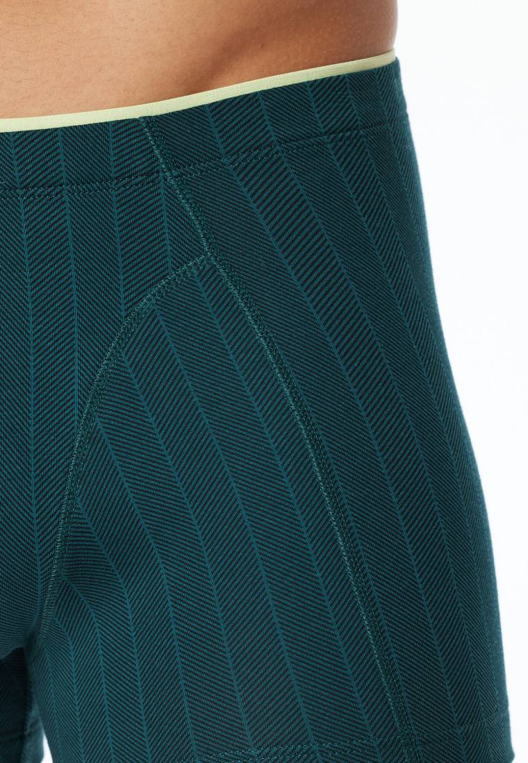 Schiesser Shorts Organic Cotton gestreift petrol - 95/5 Muttertagsangebot