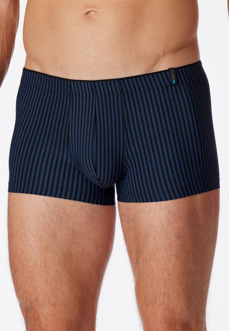 Schiesser Shorts navy-schwarz gestreift - Long Life Soft Vatertagsangebot