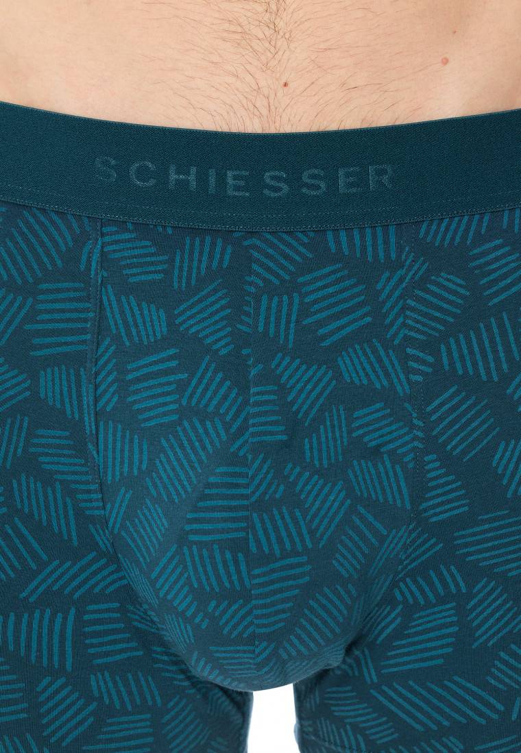 Schiesser Shorts 3er-Pack Organic Cotton Webgummibund uni/gemustert mehrfarbig - 95/5 Valentinstagsangebot