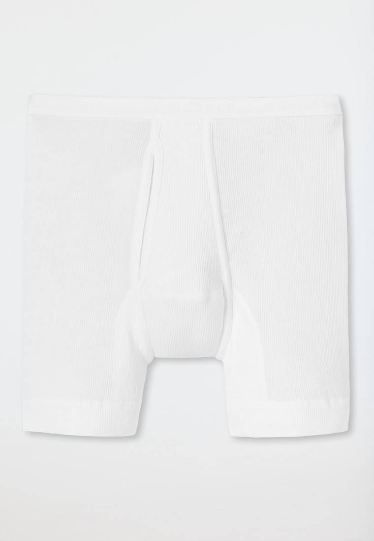 Schiesser Unterhose kurz mit Eingriff Doppelripp weiß - Original Classics Heißer Verkauf