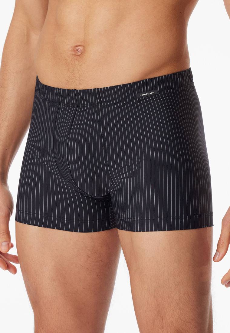 Schiesser Shorts schwarz gestreift - Pure Micro Kauf eins, bekomm eins gratis