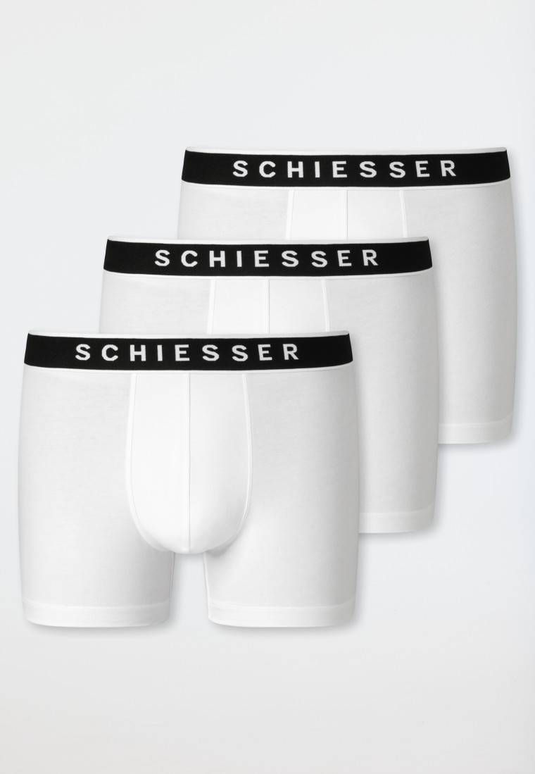 Schiesser Shorts 3er-Pack Organic Cotton Webgummibund weiß - 95/5 Tägliche Deals