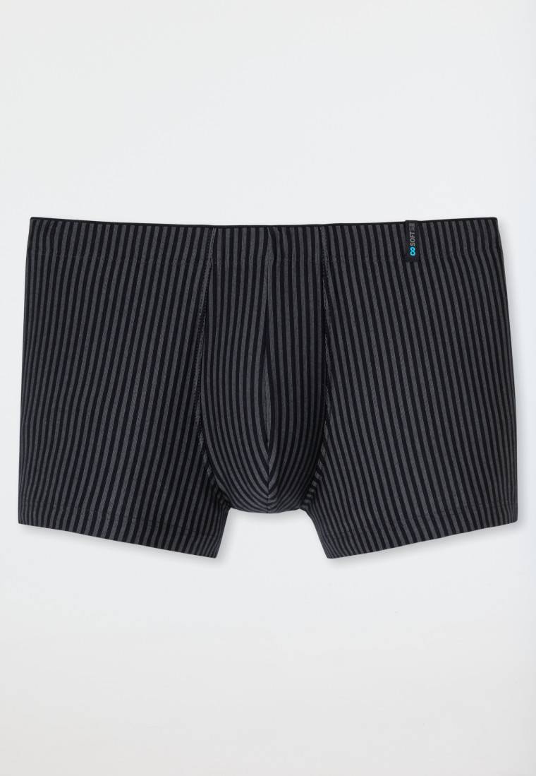 Schiesser Shorts blauschwarz gestreift - Long Life Soft VIP-Rabatte