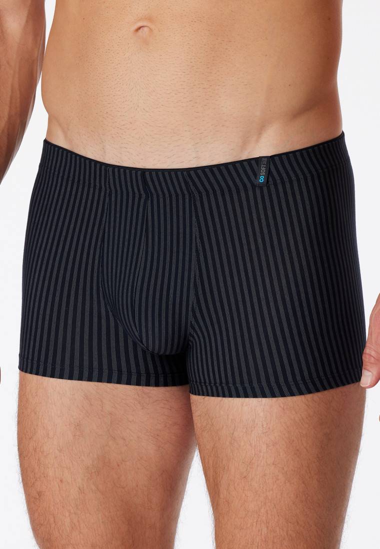 Schiesser Shorts blauschwarz gestreift - Long Life Soft VIP-Rabatte