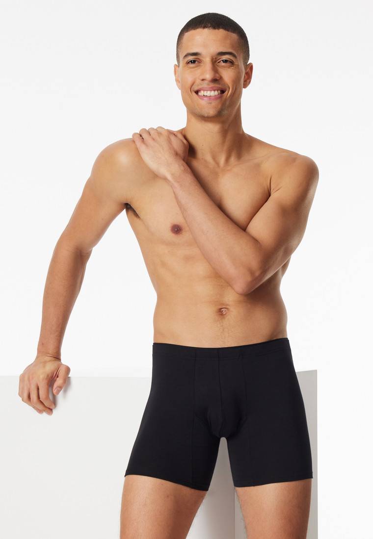 Schiesser Shorts schwarz - Premium Cotton Super Sparpreis