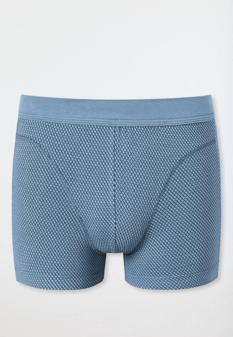 Schiesser Shorts Organic Cotton gemustert blaugrau - Comfort Fit Begrenzte Freigabe