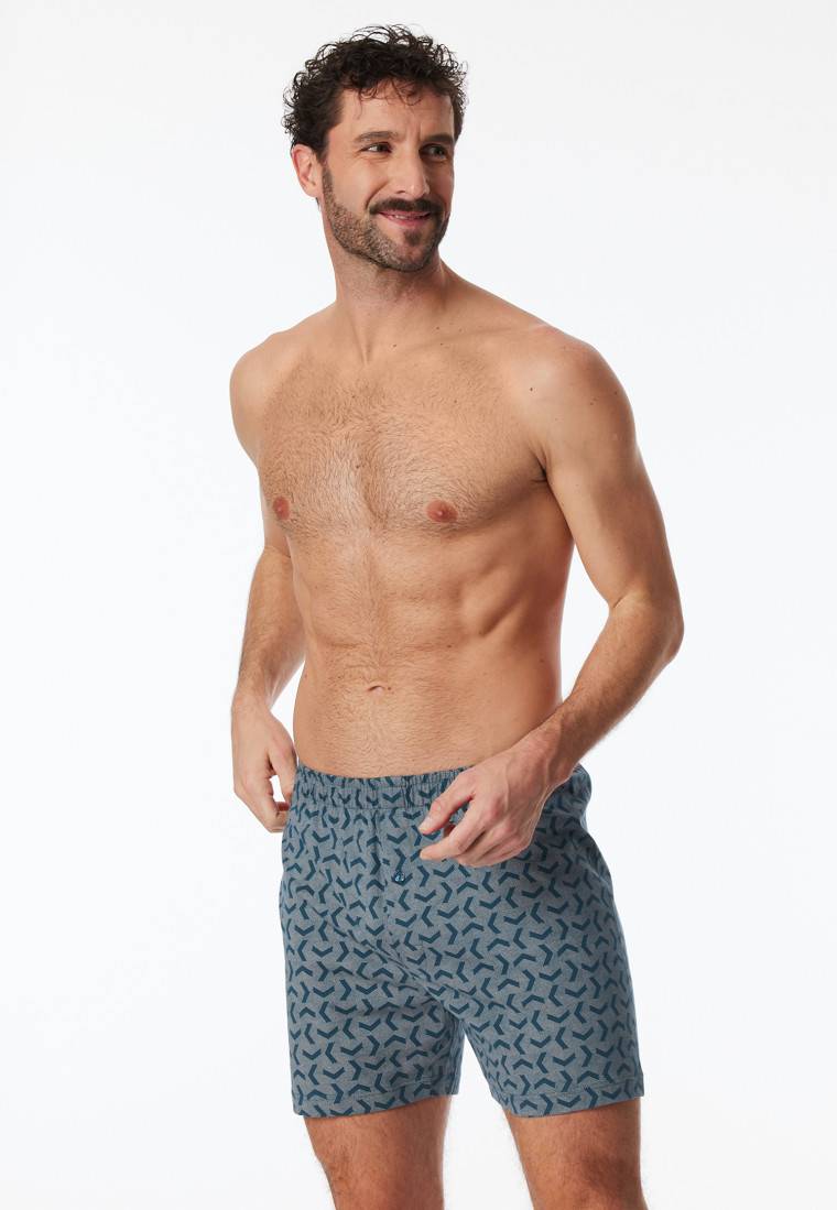 Schiesser Boxershorts 2er-Pack Jersey uni gemustert - Boxershorts Multipacks