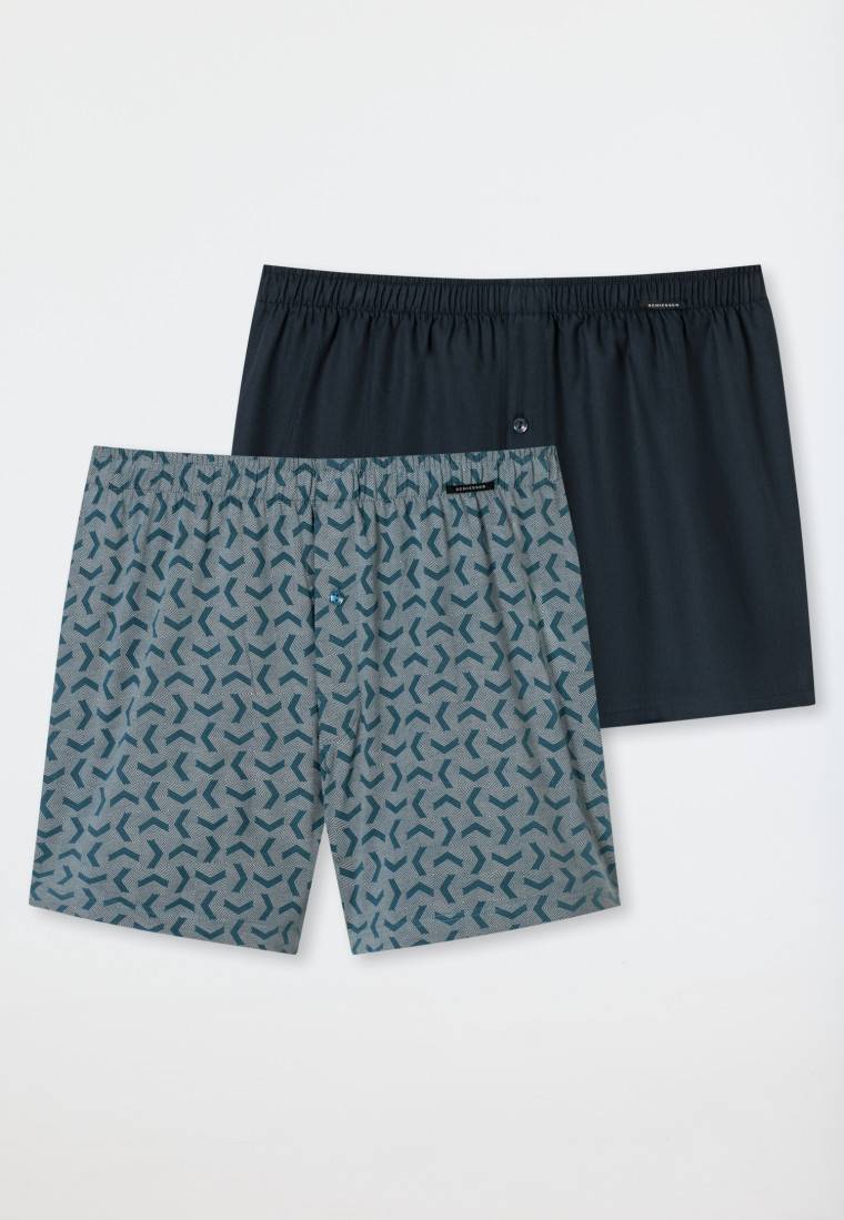 Schiesser Boxershorts 2er-Pack Jersey uni gemustert - Boxershorts Multipacks JETZT KAUFEN