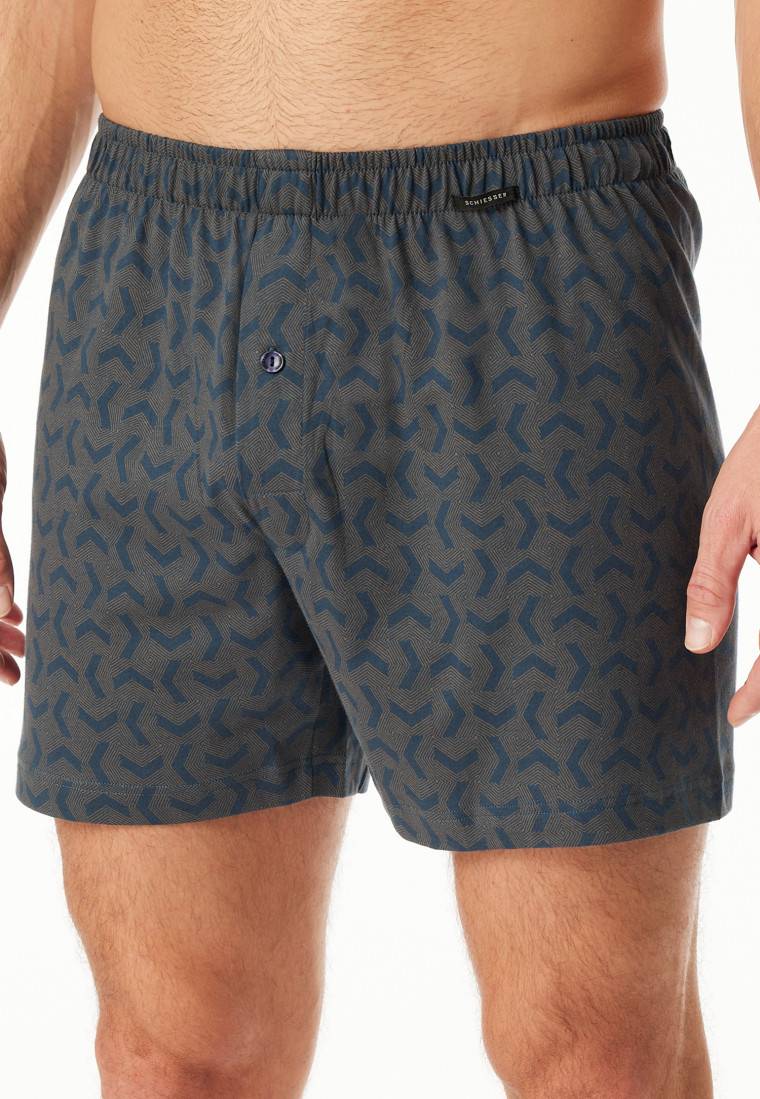 Schiesser Boxershorts 2er-Pack Jersey uni gemustert - Boxershorts Multipacks Letzte 2 Tage