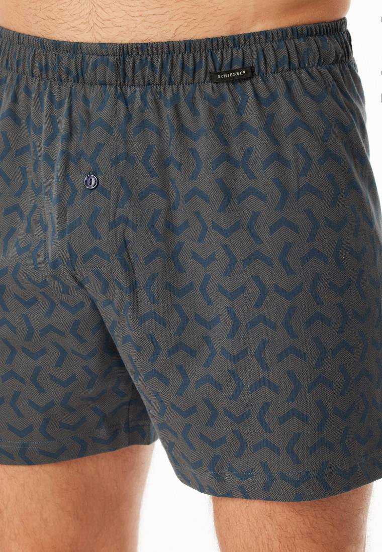 Schiesser Boxershorts 2er-Pack Jersey uni gemustert - Boxershorts Multipacks Letzte 2 Tage