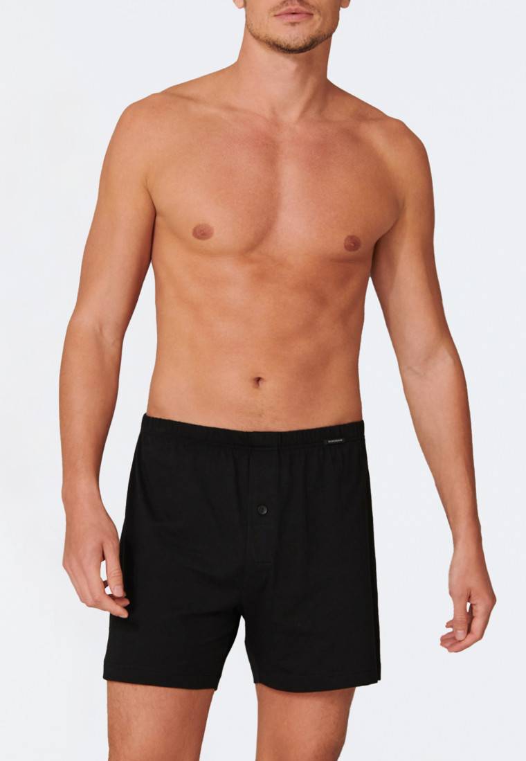 Schiesser Boxershorts 2er-Pack Jersey schwarz - Boxershorts Multipack