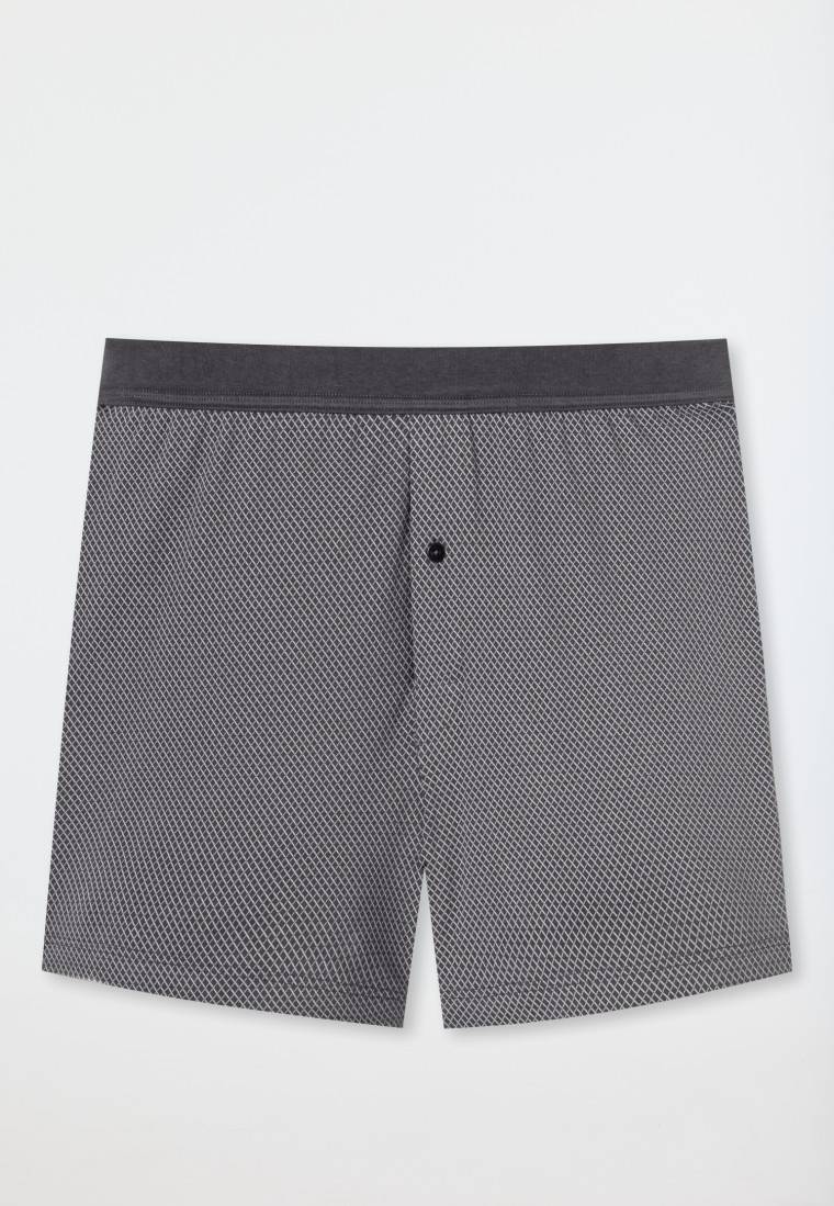 Schiesser Boxershorts Organic Cotton gemustert anthrazit - Comfort Fit Bis zu 50% Rabatt