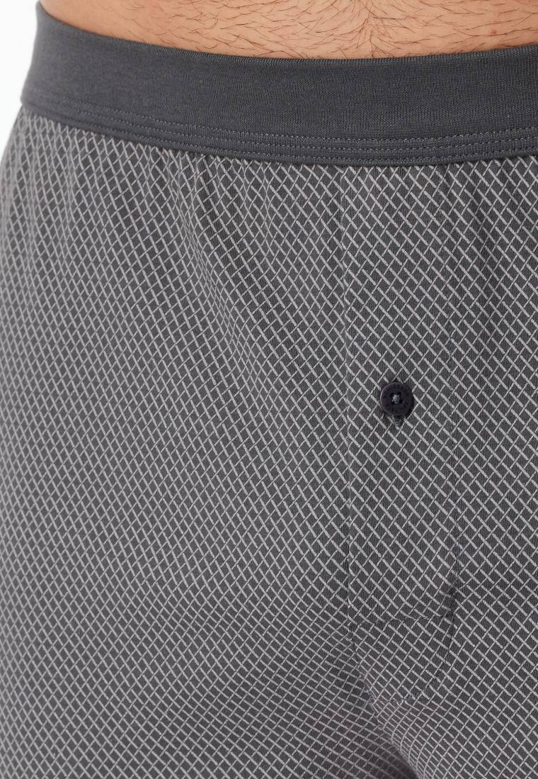 Schiesser Boxershorts Organic Cotton gemustert anthrazit - Comfort Fit Bis zu 50% Rabatt