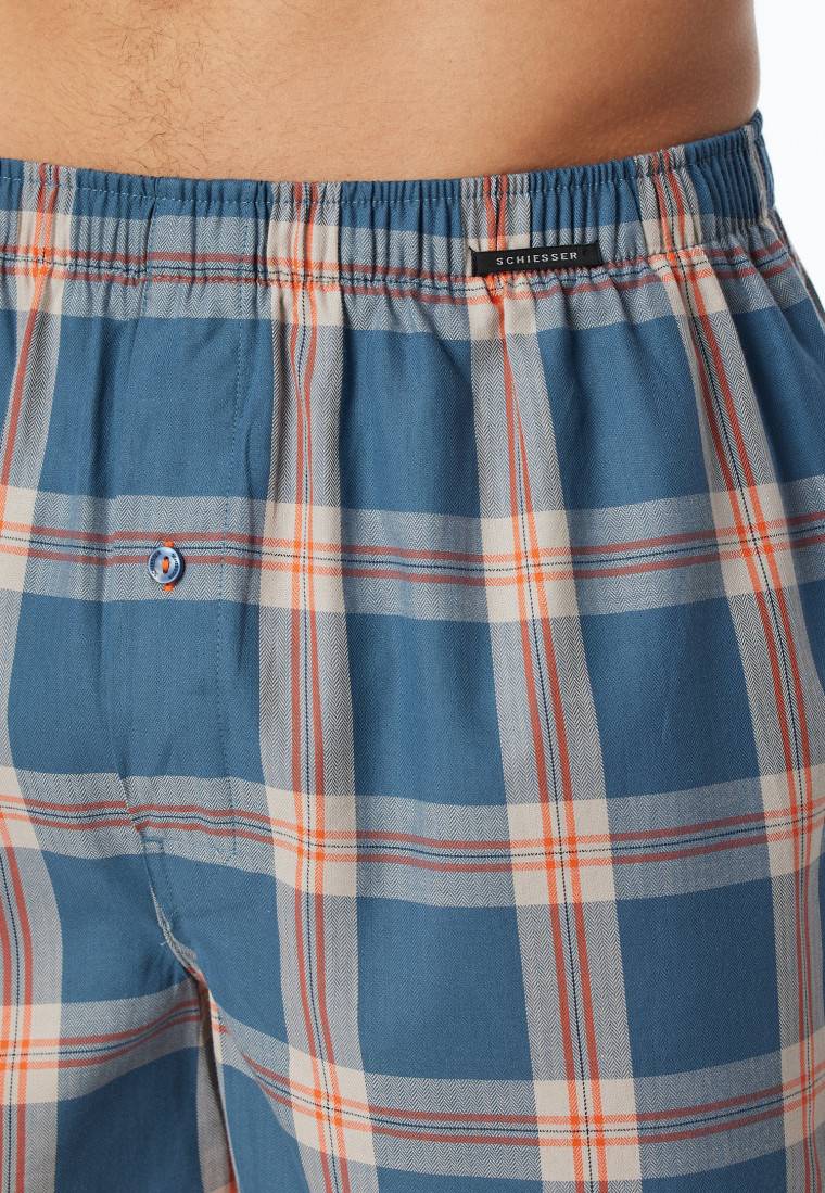 Schiesser Boxershorts 2er-Pack Webware uni & kariert - Boxershorts Multipacks Bis zu 65% Rabatt