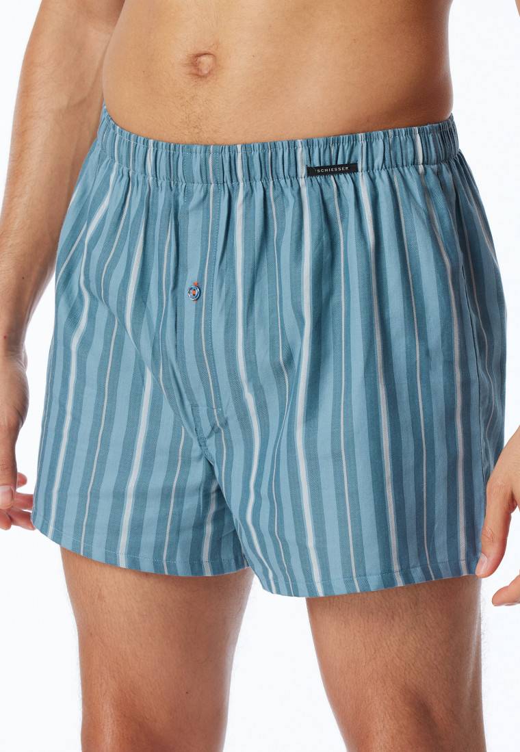 Schiesser Boxershorts 2er-Pack Webware uni & gestreift - Boxershorts Multipacks Discount Store für neue Produkte
