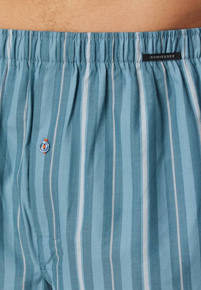 Schiesser Boxershorts 2er-Pack Webware uni & gestreift - Boxershorts Multipacks Discount Store für neue Produkte