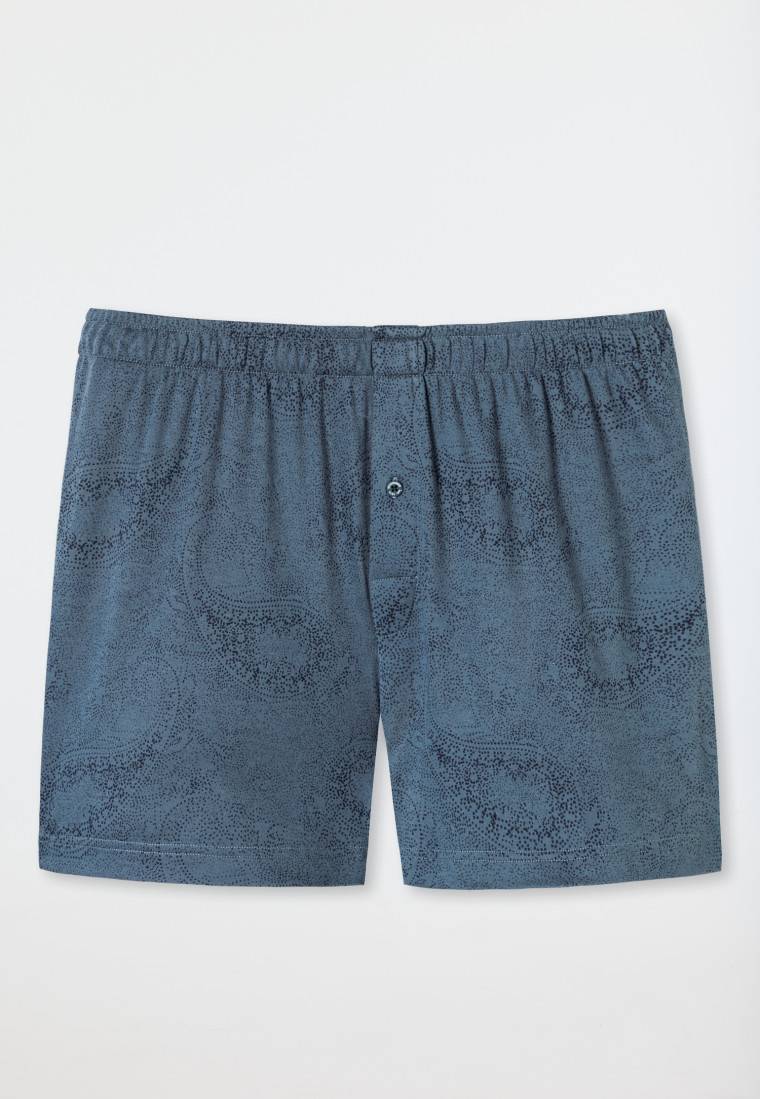 Schiesser Boxershorts Interlock Paisley nachtblau - Fine Interlock Nur noch ein Tag übrig