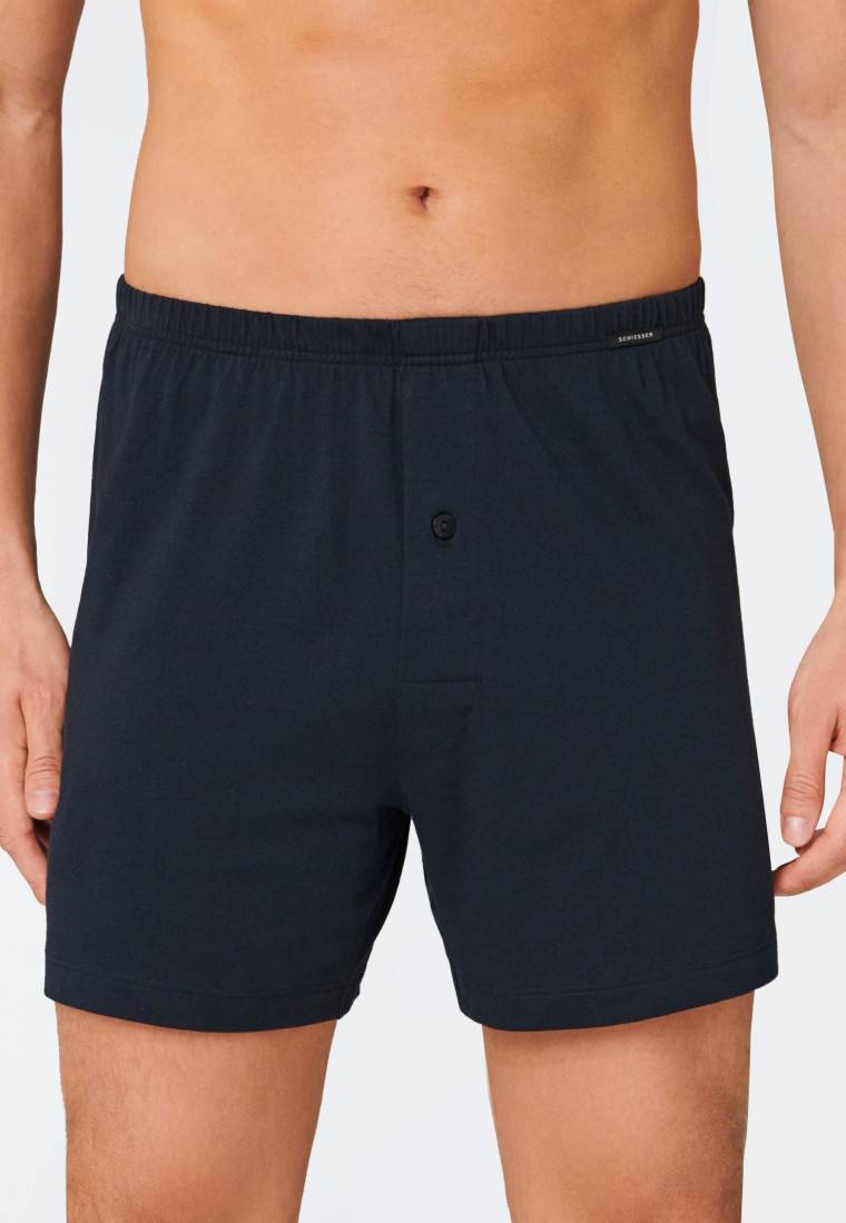 Schiesser Boxershorts 2er-Pack Jersey dunkelblau - Boxershorts Multipack 50% Rabatt mit kostenlosem Versand