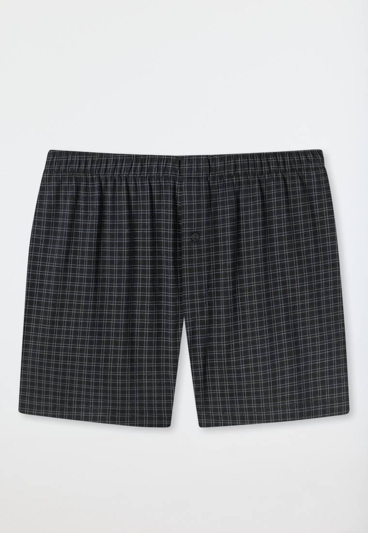 Schiesser Boxershorts Jersey schwarz kariert - Cotton Casuals Clearance-Verkauf